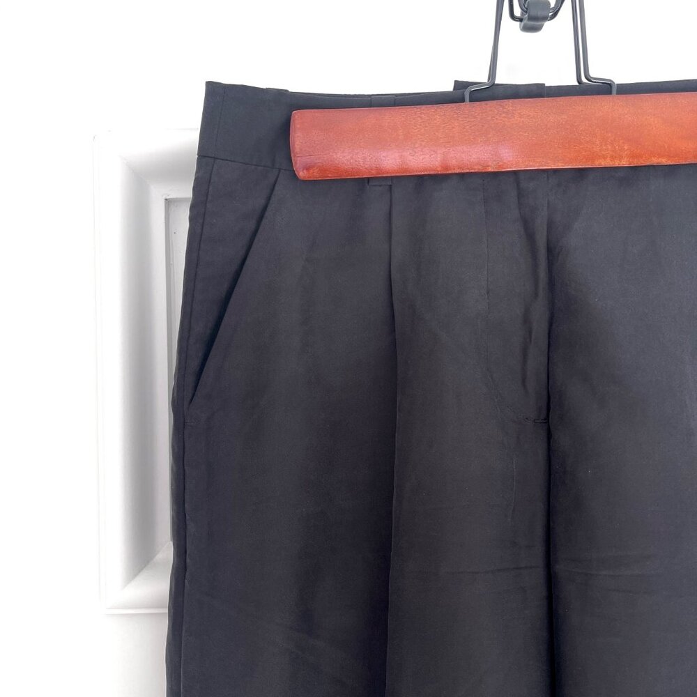 & Other Stories Wide Silk Trousers in Black Size 6 - Picture 6 of 11